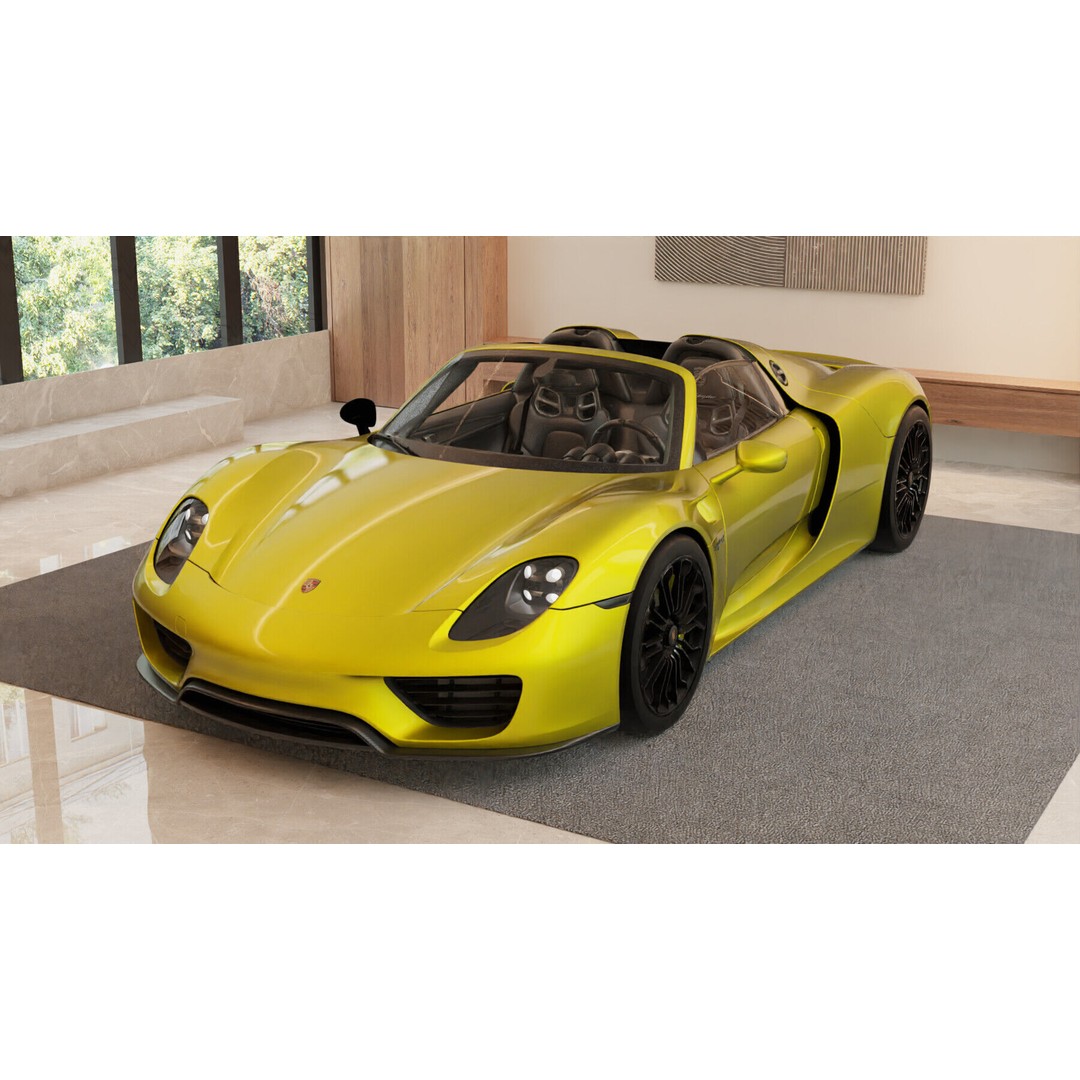 Porsche 918 Spyder 3D Model – Highly Detailed Low-Poly Game Asset, Blender - View 16