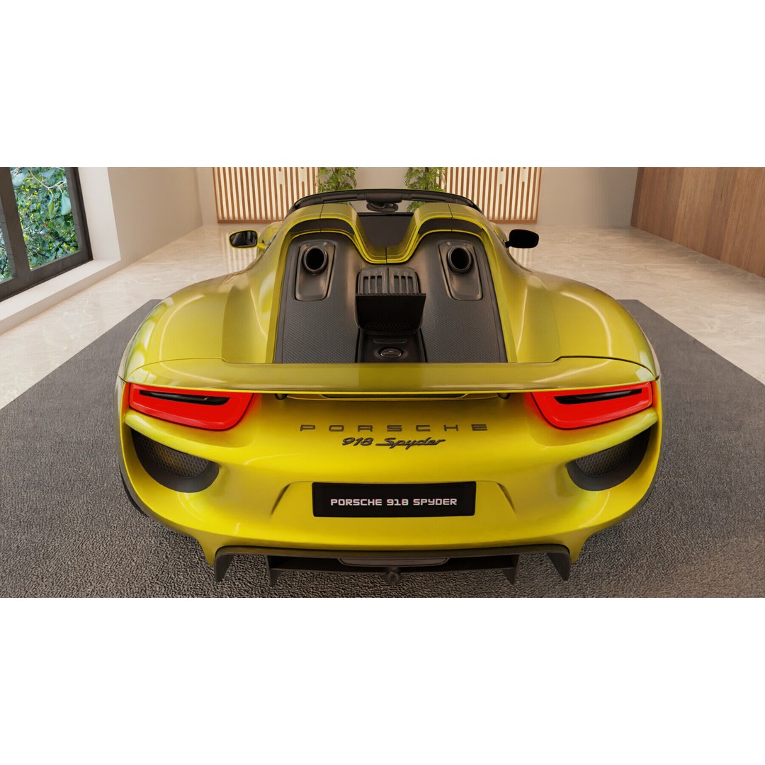 Porsche 918 Spyder 3D Model – Highly Detailed Low-Poly Game Asset, Blender - View 20