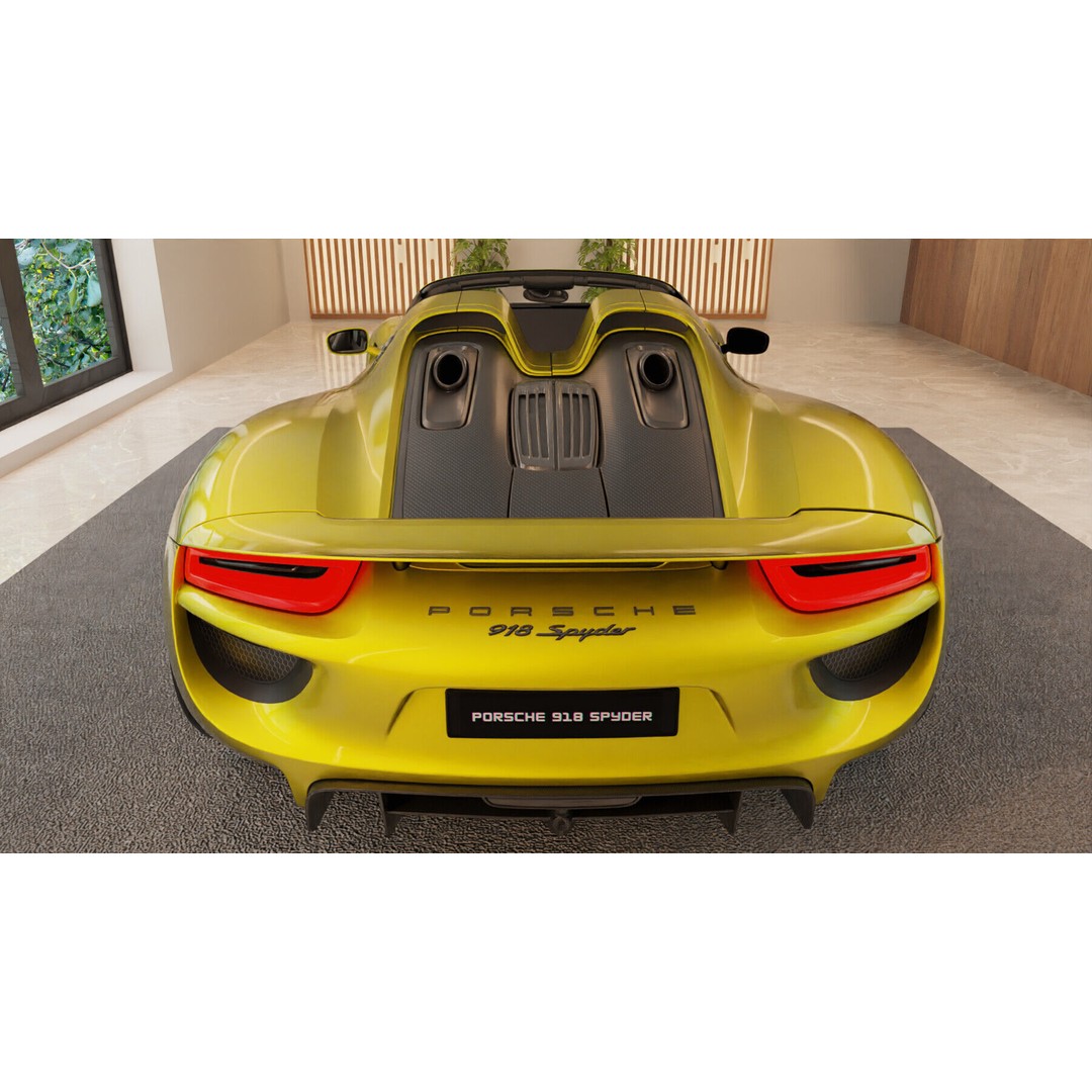 Porsche 918 Spyder 3D Model – Highly Detailed Low-Poly Game Asset, Blender - View 21