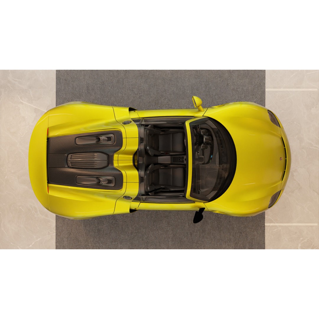 Porsche 918 Spyder 3D Model – Highly Detailed Low-Poly Game Asset, Blender - View 23
