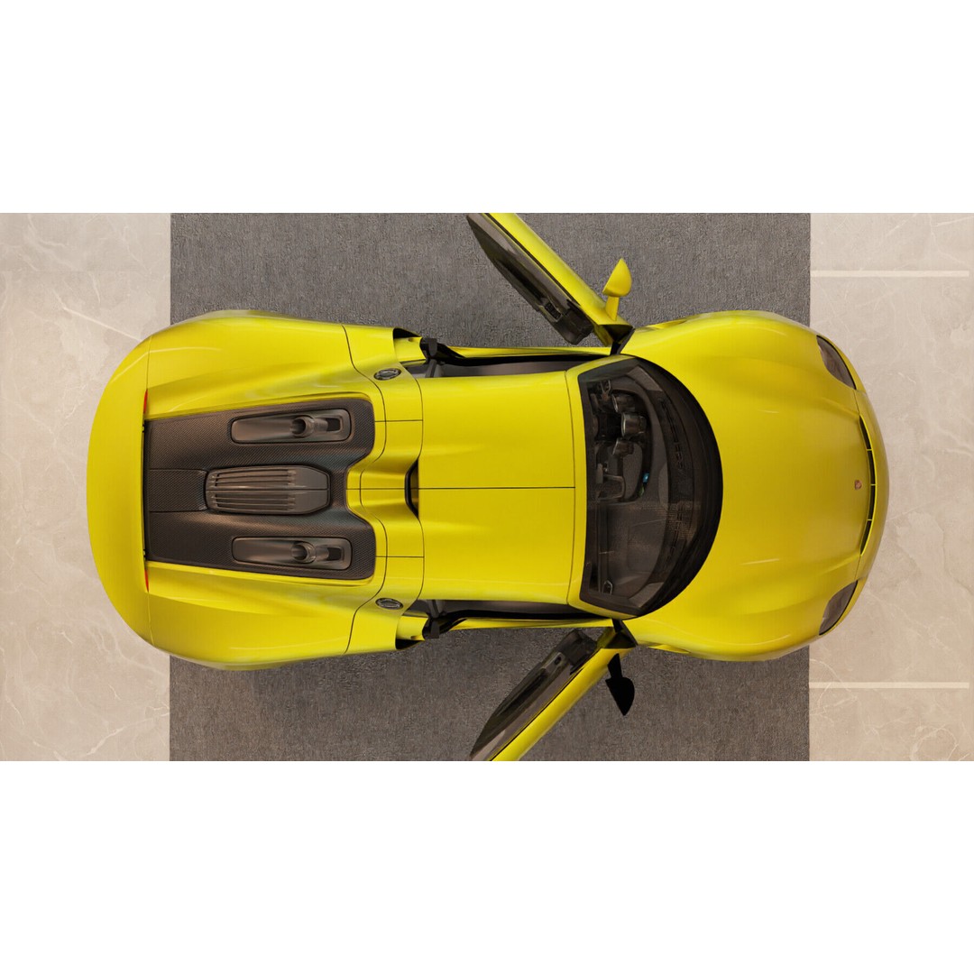 Porsche 918 Spyder 3D Model – Highly Detailed Low-Poly Game Asset, Blender - View 24