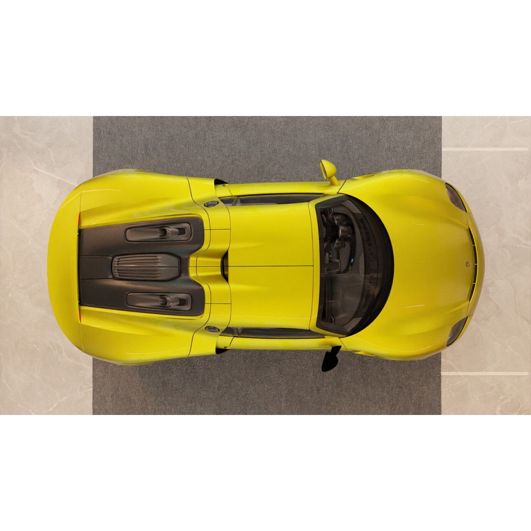 Porsche 918 Spyder 3D Model – Highly Detailed Low-Poly Game Asset, Blender - View 25