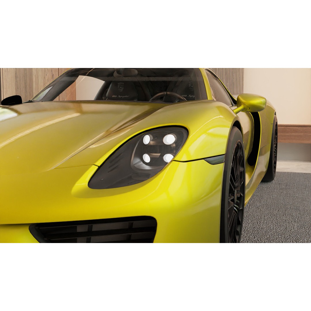 Porsche 918 Spyder 3D Model – Highly Detailed Low-Poly Game Asset, Blender - View 27
