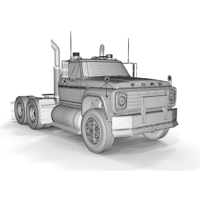 F-750 3D Model – Classic Truck, PBR Textures, FBX, Blender - View 11