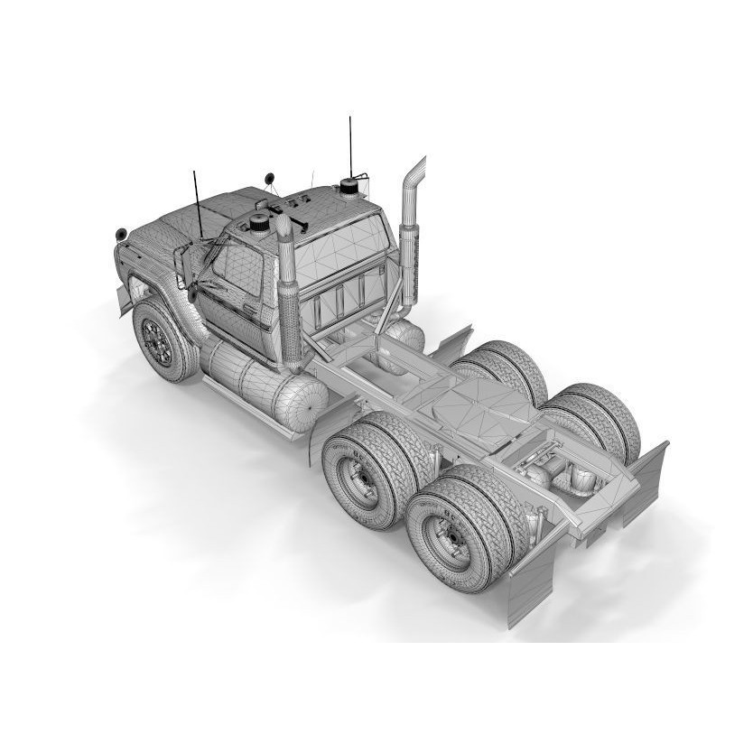 F-750 3D Model – Classic Truck, PBR Textures, FBX, Blender - View 12