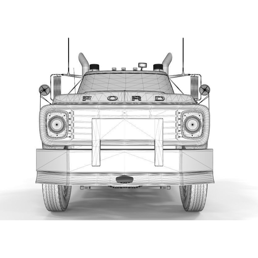 F-750 3D Model – Classic Truck, PBR Textures, FBX, Blender - View 14