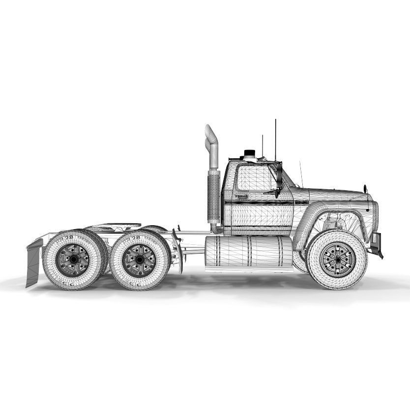 F-750 3D Model – Classic Truck, PBR Textures, FBX, Blender - View 16
