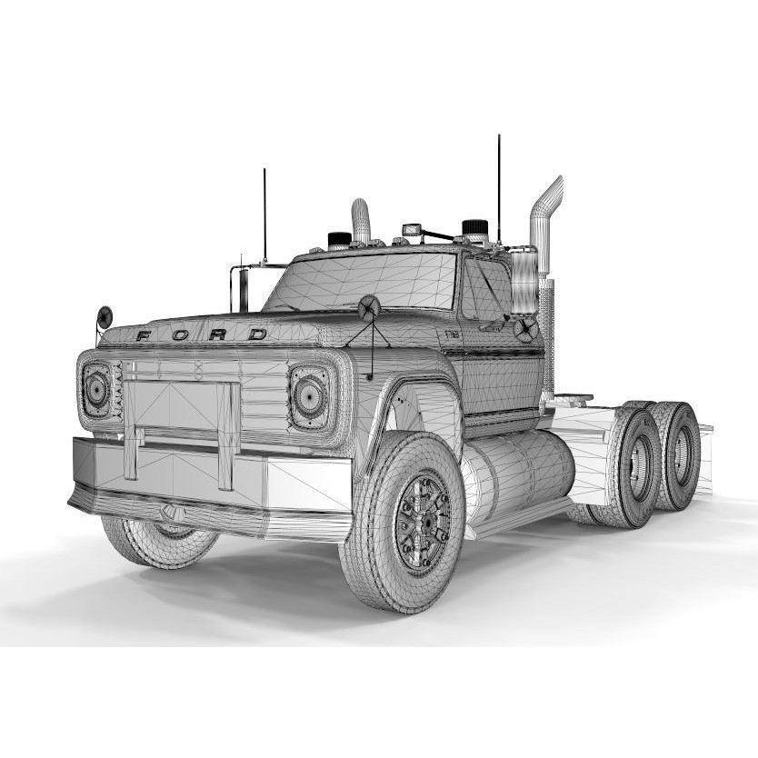 F-750 3D Model – Classic Truck, PBR Textures, FBX, Blender - View 17