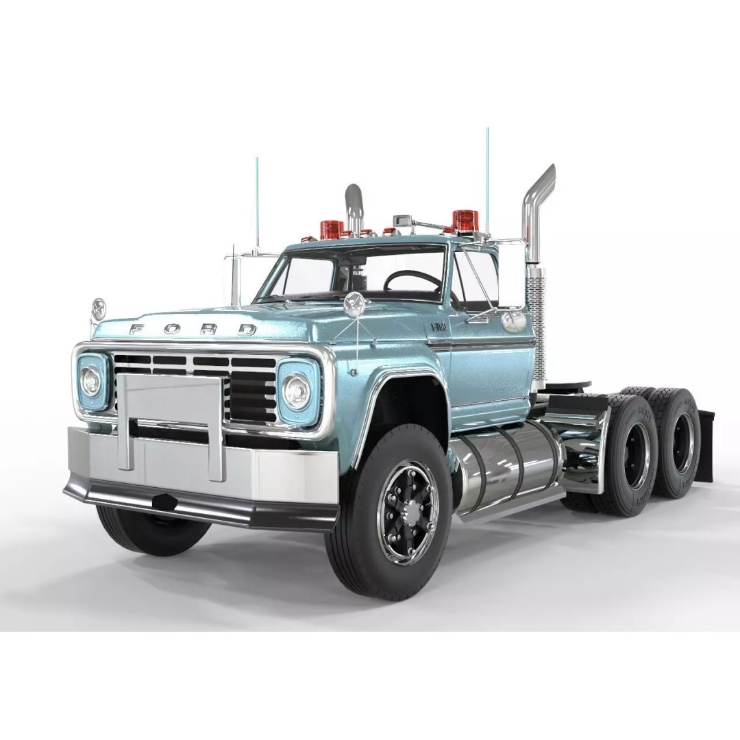 F-750 3D Model – Classic Truck, PBR Textures, FBX, Blender - View 2