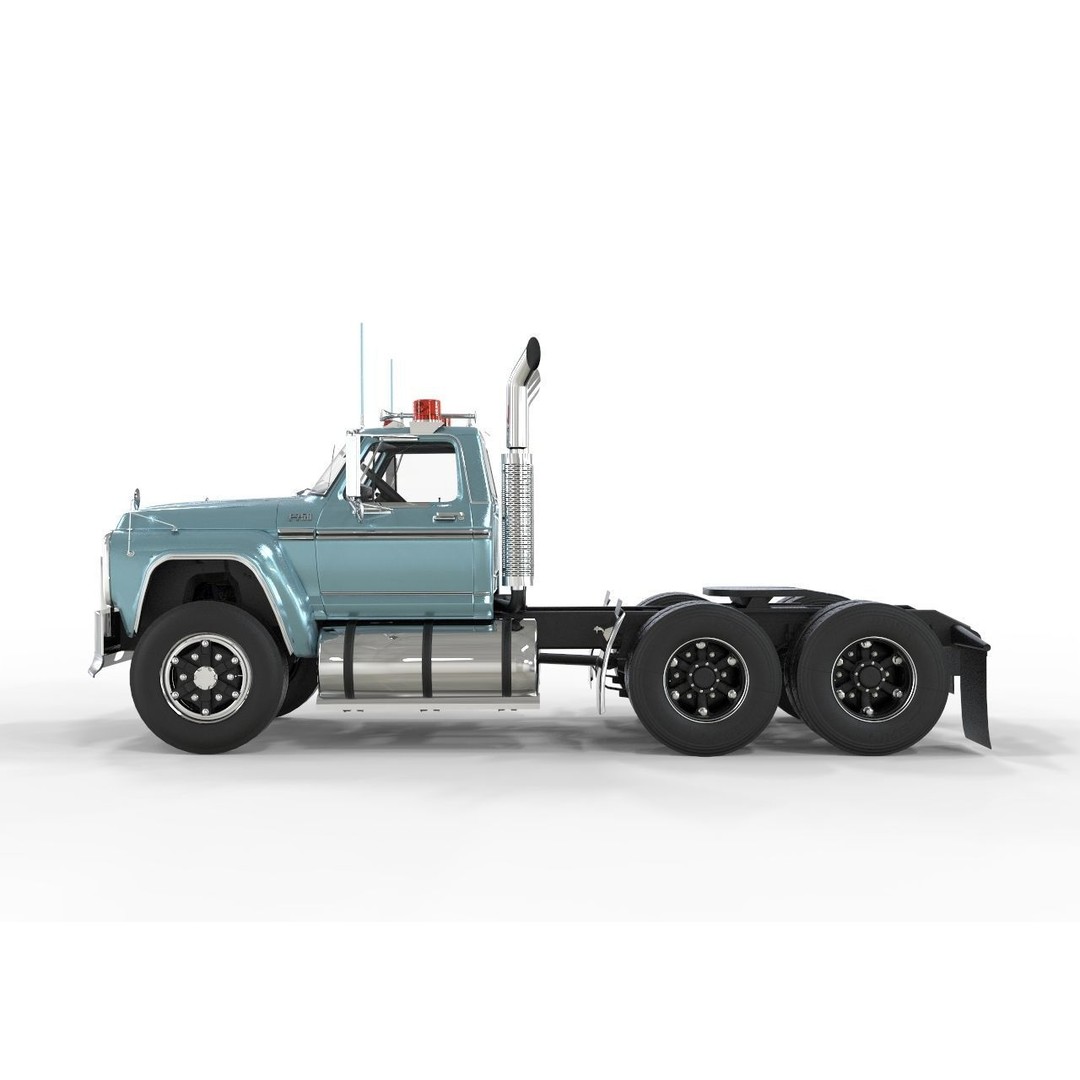 F-750 3D Model – Classic Truck, PBR Textures, FBX, Blender - View 3