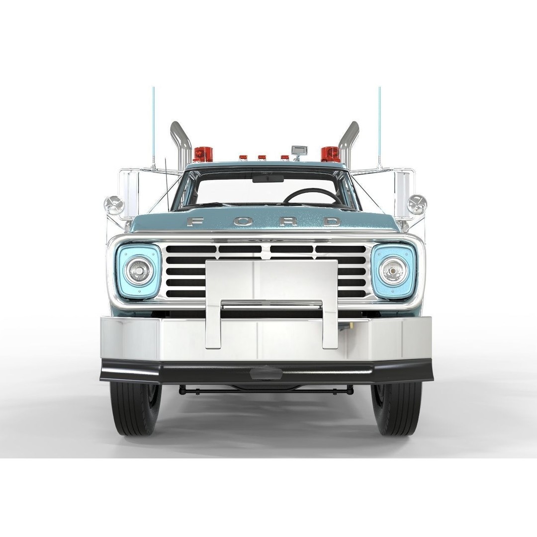 F-750 3D Model – Classic Truck, PBR Textures, FBX, Blender - View 6