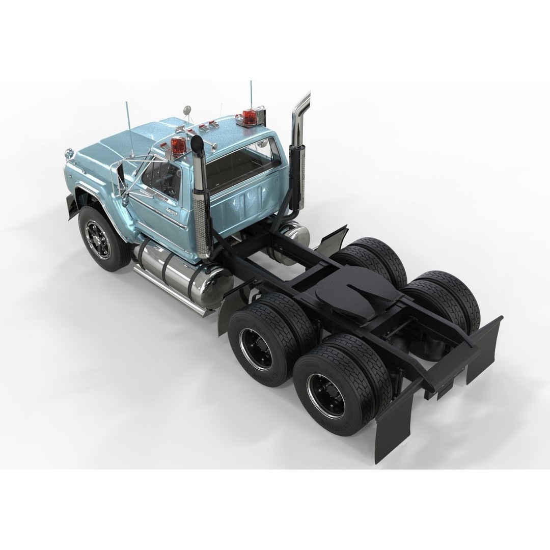 F-750 3D Model – Classic Truck, PBR Textures, FBX, Blender - View 7