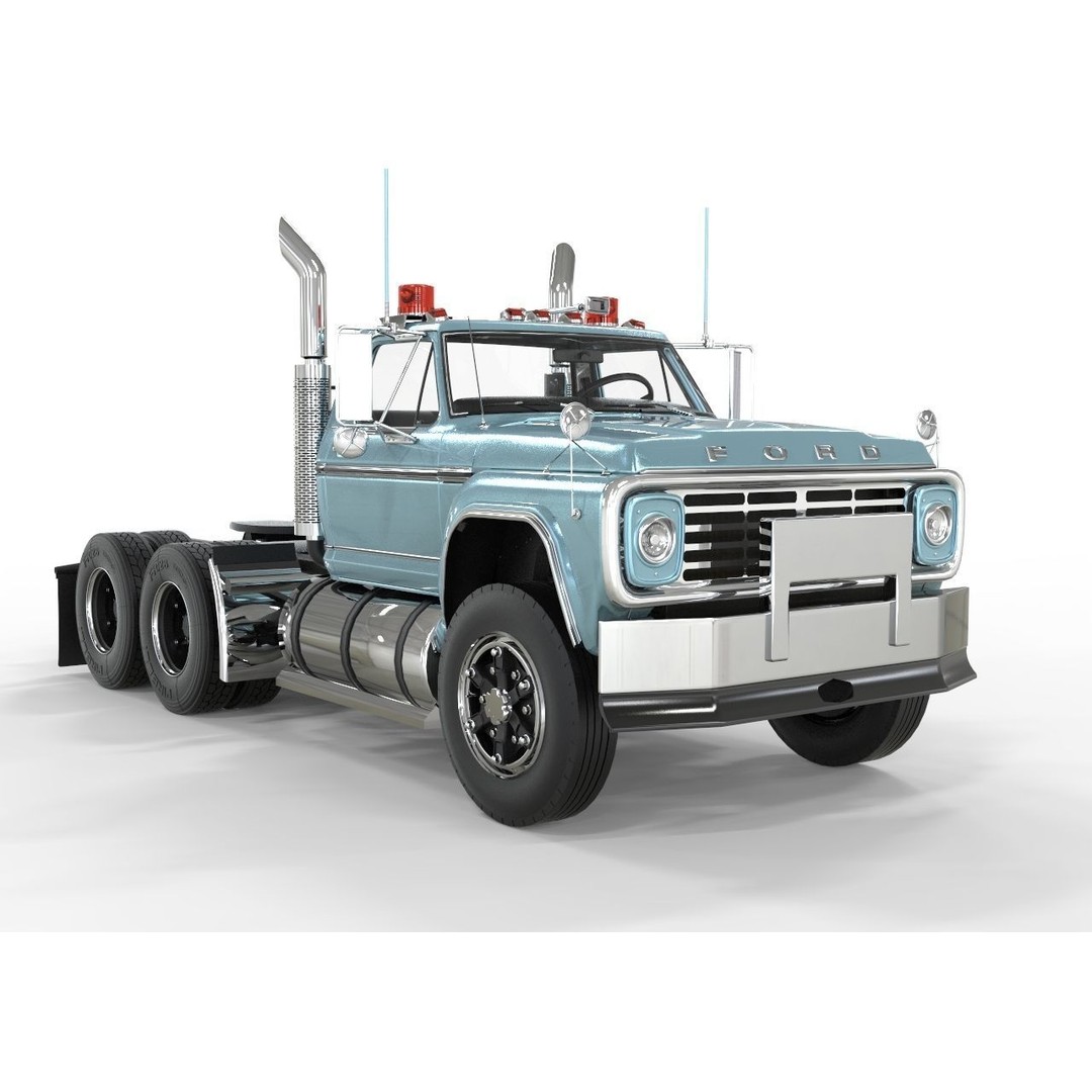 F-750 3D Model – Classic Truck, PBR Textures, FBX, Blender - View 8