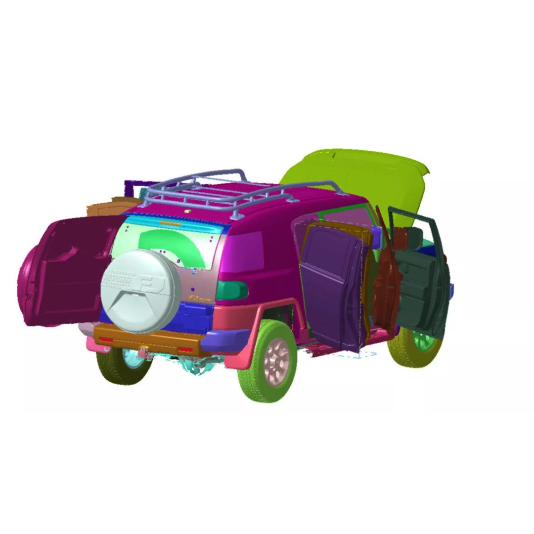 Toyota FJ Cruiser 3D Model – High Detail Vehicle Scan, STL Format - View 8