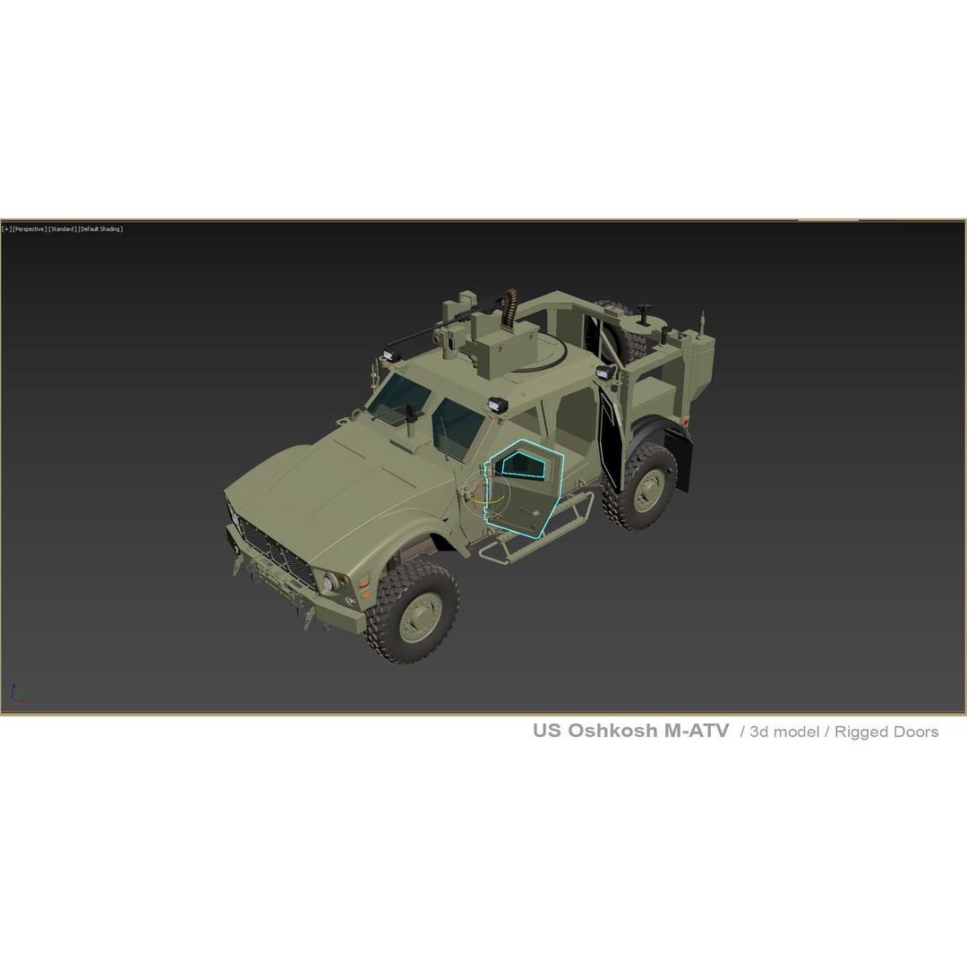 Oshkosh M-ATV 3D Model – Rigged Military Vehicle, FBX, OBJ - View 12