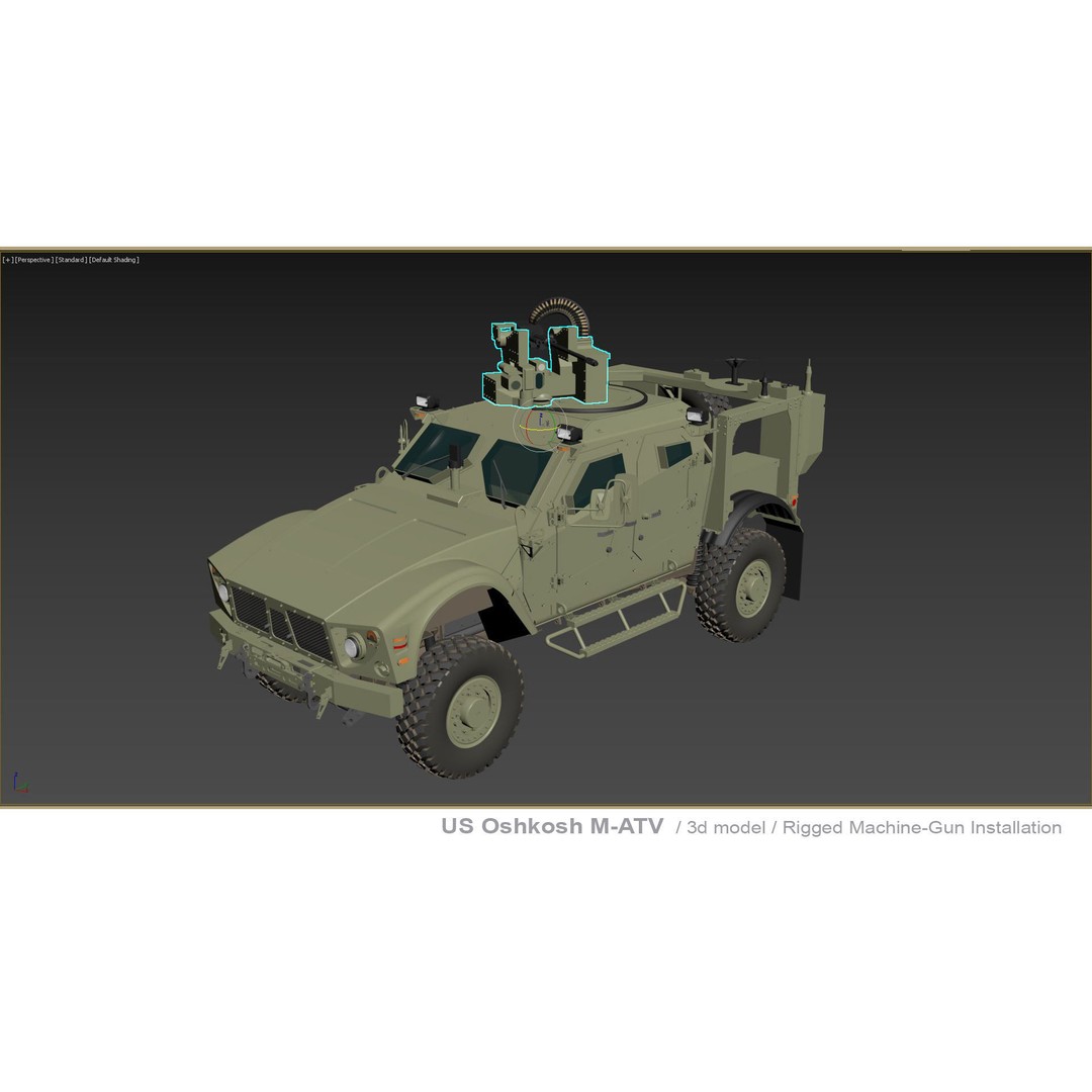 Oshkosh M-ATV 3D Model – Rigged Military Vehicle, FBX, OBJ - View 14