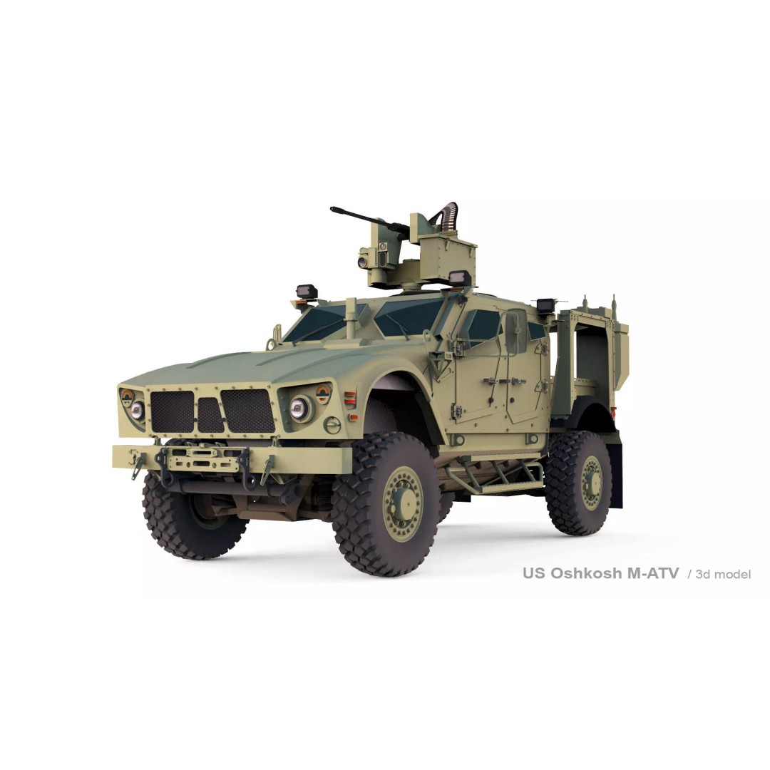 Oshkosh M-ATV 3D Model – Rigged Military Vehicle, FBX, OBJ - View 2