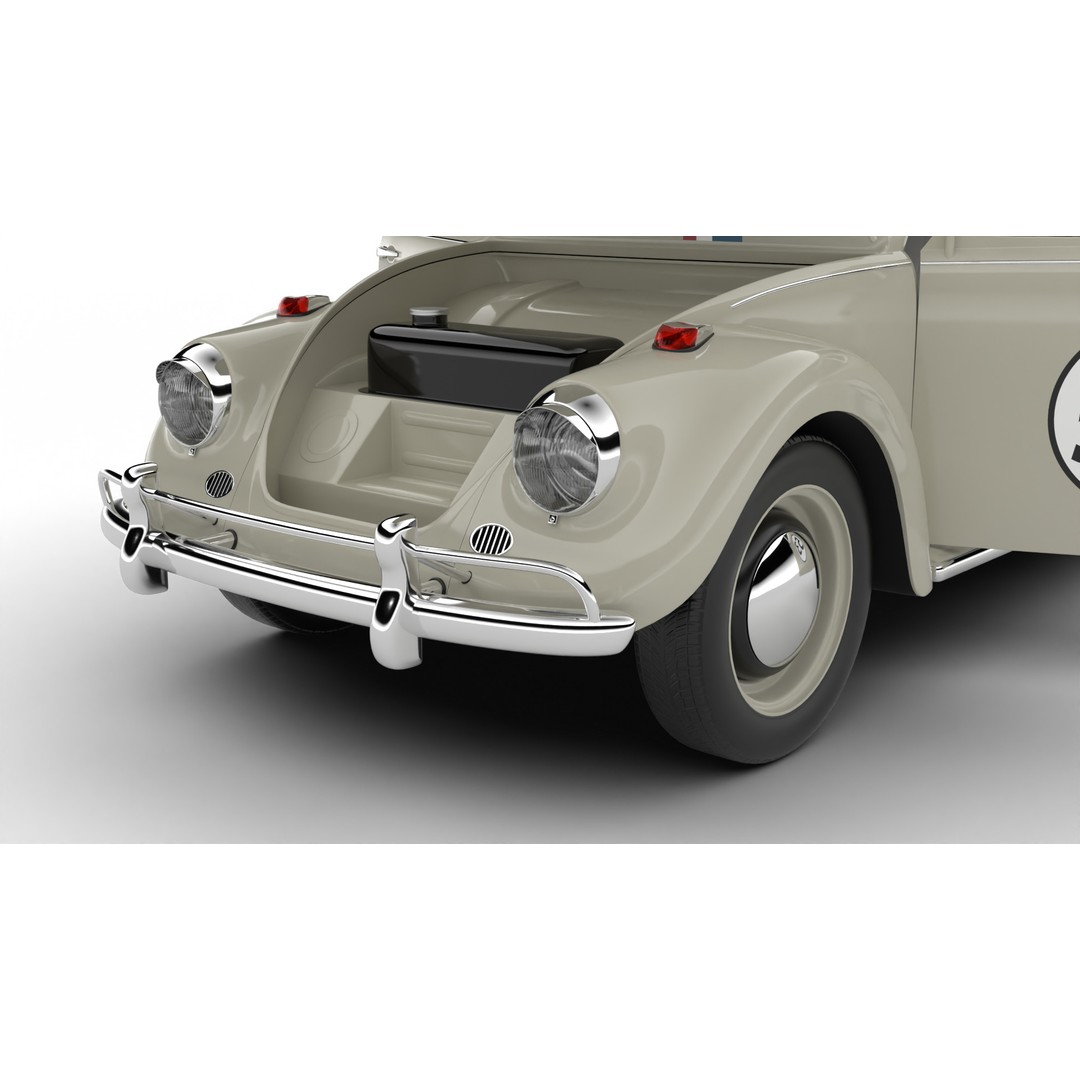 Volkswagen Beetle Herbie 1963 3D Model – High Poly Rigged Asset, FBX, OBJ - View 12