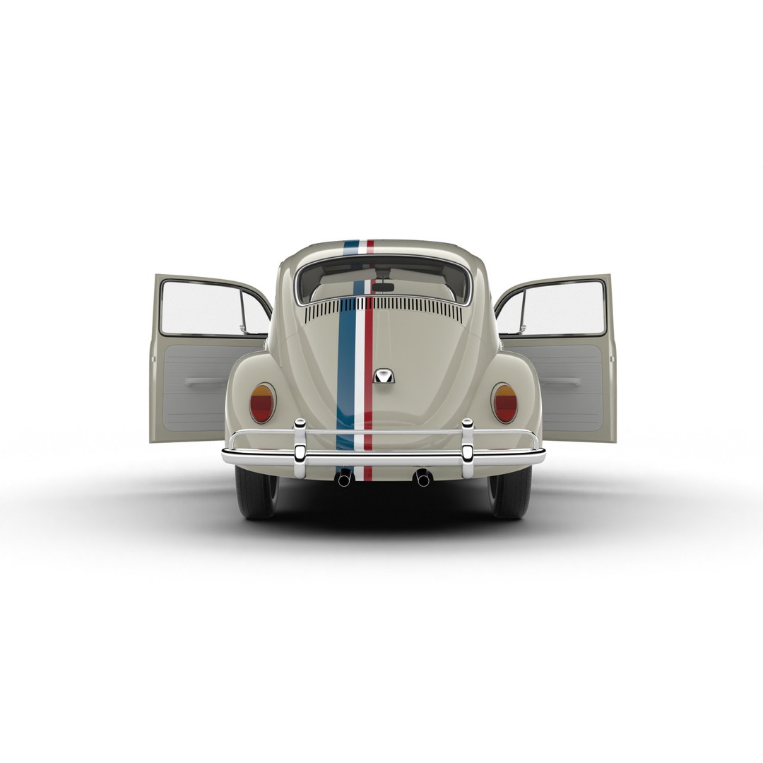 Volkswagen Beetle Herbie 1963 3D Model – High Poly Rigged Asset, FBX, OBJ - View 13