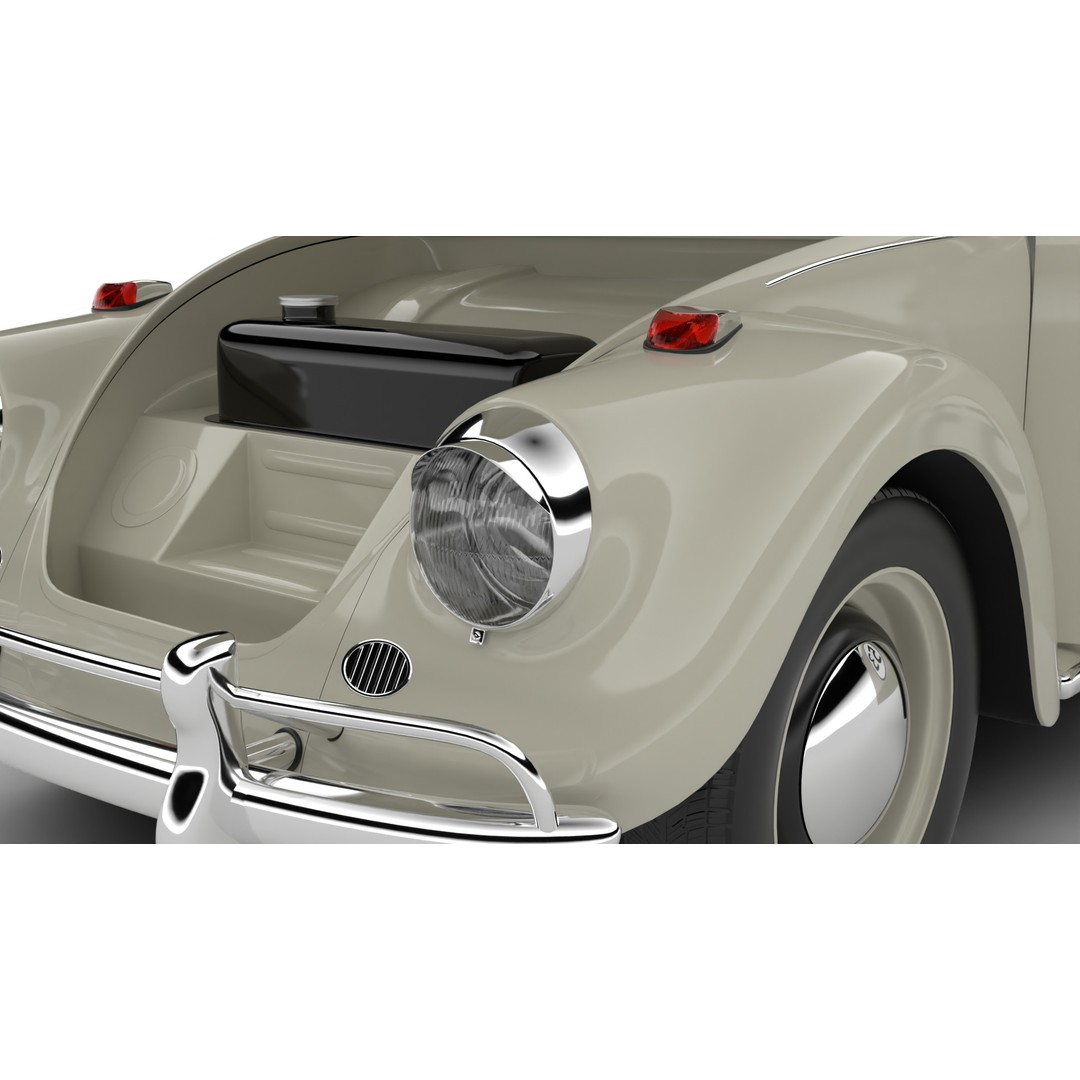 Volkswagen Beetle Herbie 1963 3D Model – High Poly Rigged Asset, FBX, OBJ - View 19