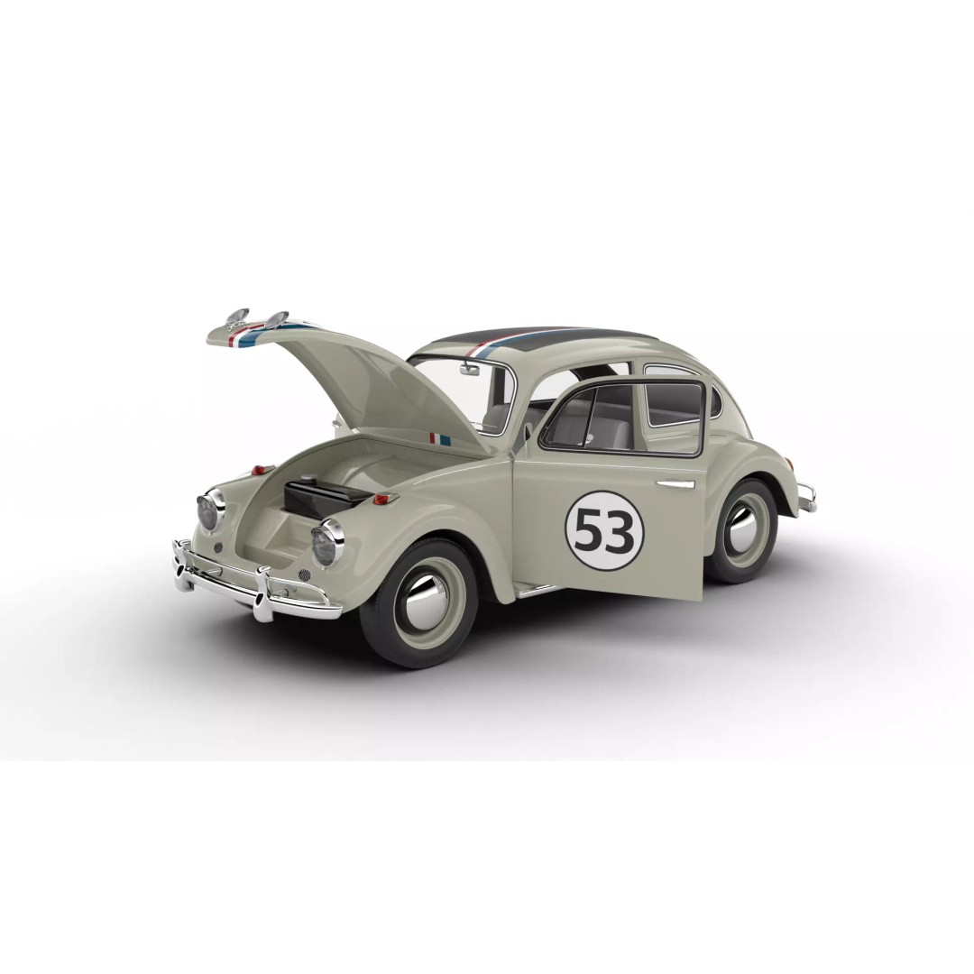 Volkswagen Beetle Herbie 1963 3D Model – High Poly Rigged Asset, FBX, OBJ - View 2