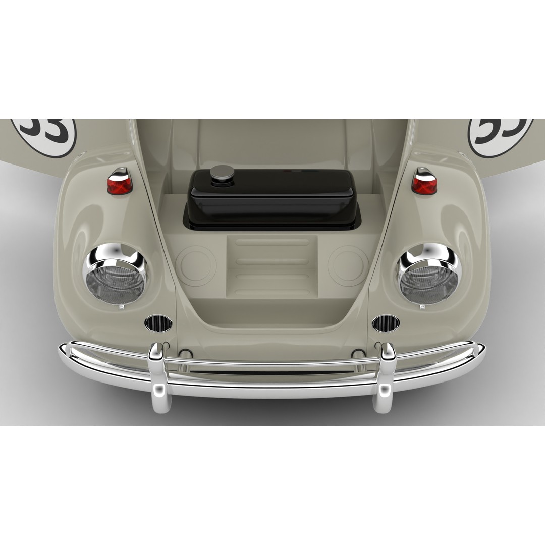 Volkswagen Beetle Herbie 1963 3D Model – High Poly Rigged Asset, FBX, OBJ - View 21