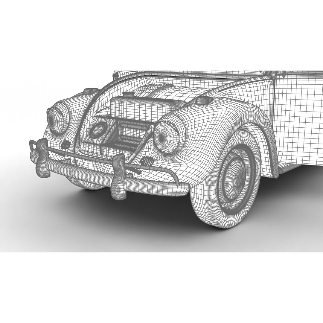 Volkswagen Beetle Herbie 1963 3D Model – High Poly Rigged Asset, FBX, OBJ - View 28