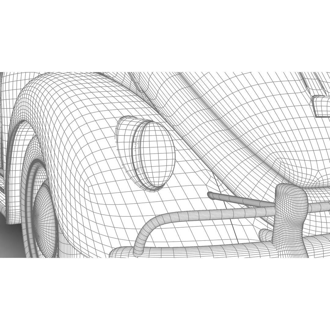 Volkswagen Beetle Herbie 1963 3D Model – High Poly Rigged Asset, FBX, OBJ - View 37