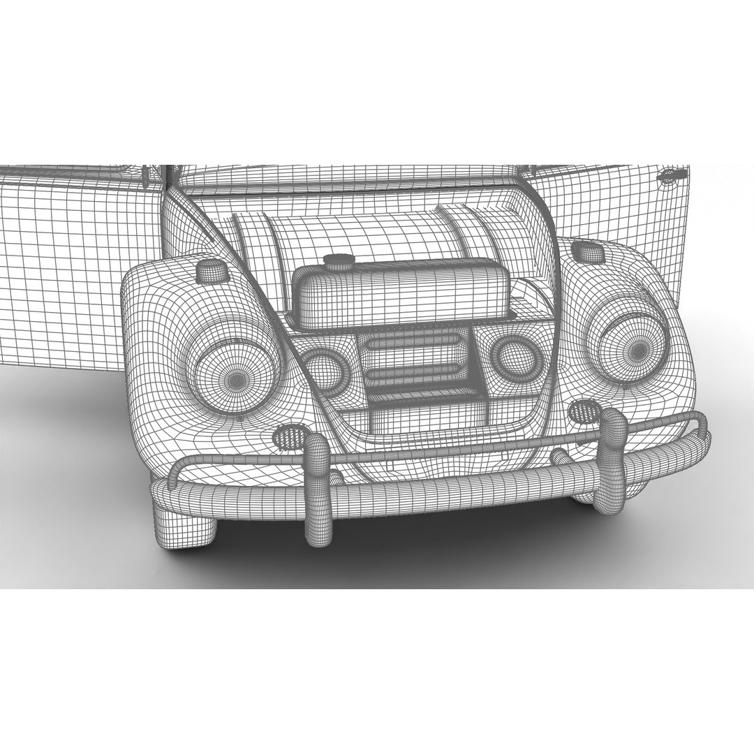 Volkswagen Beetle Herbie 1963 3D Model – High Poly Rigged Asset, FBX, OBJ - View 40