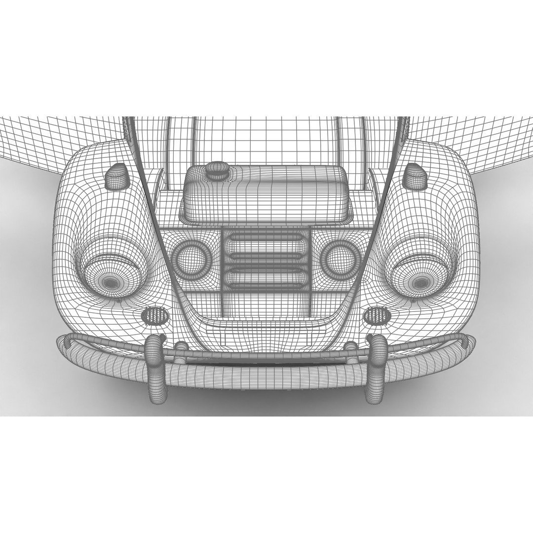 Volkswagen Beetle Herbie 1963 3D Model – High Poly Rigged Asset, FBX, OBJ - View 42