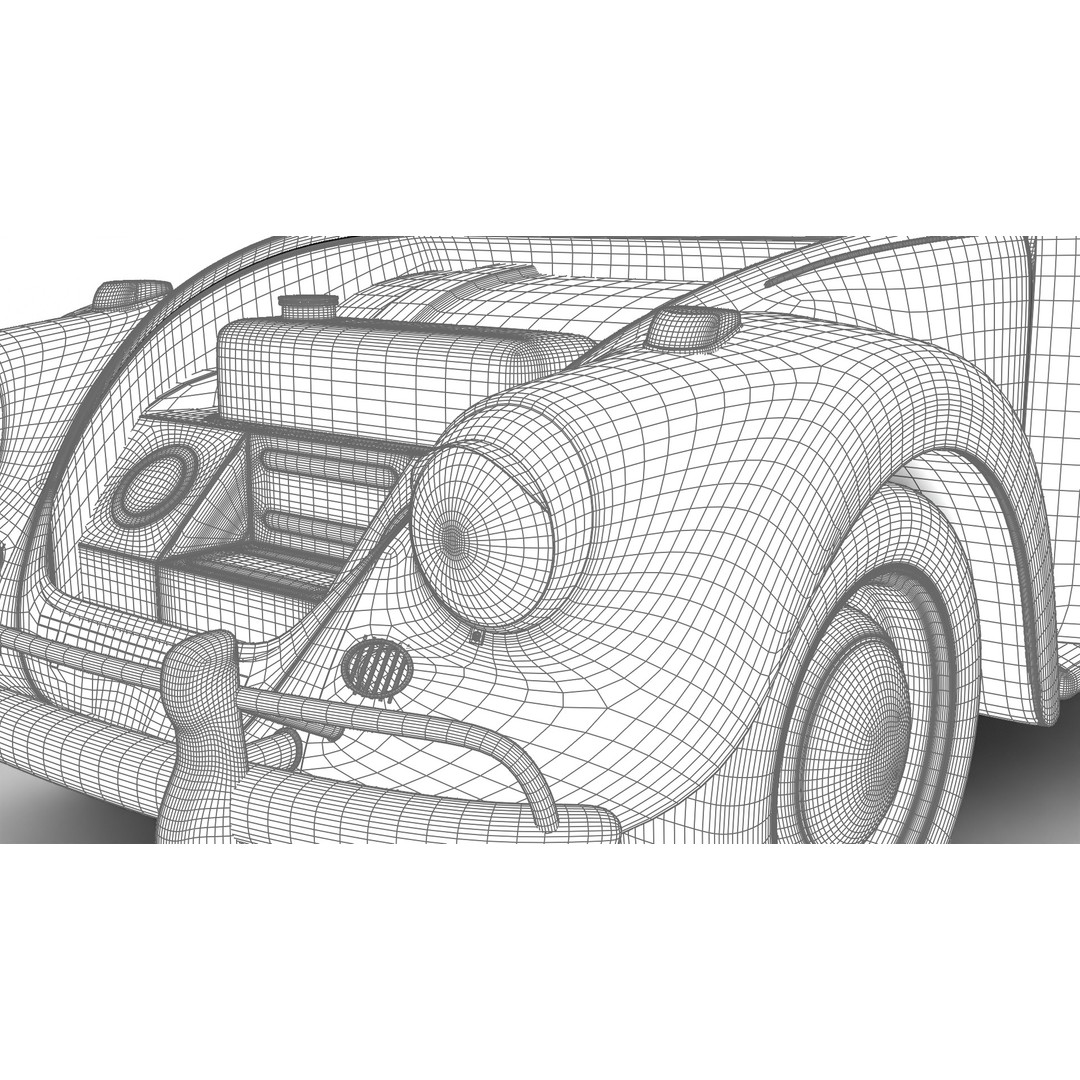 Volkswagen Beetle Herbie 1963 3D Model – High Poly Rigged Asset, FBX, OBJ - View 44
