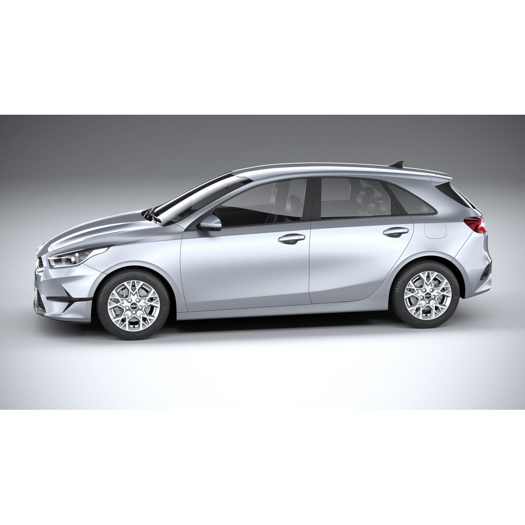 Kia Ceed Basic 2025 3D Model – High Poly Game Asset, FBX, OBJ - View 10