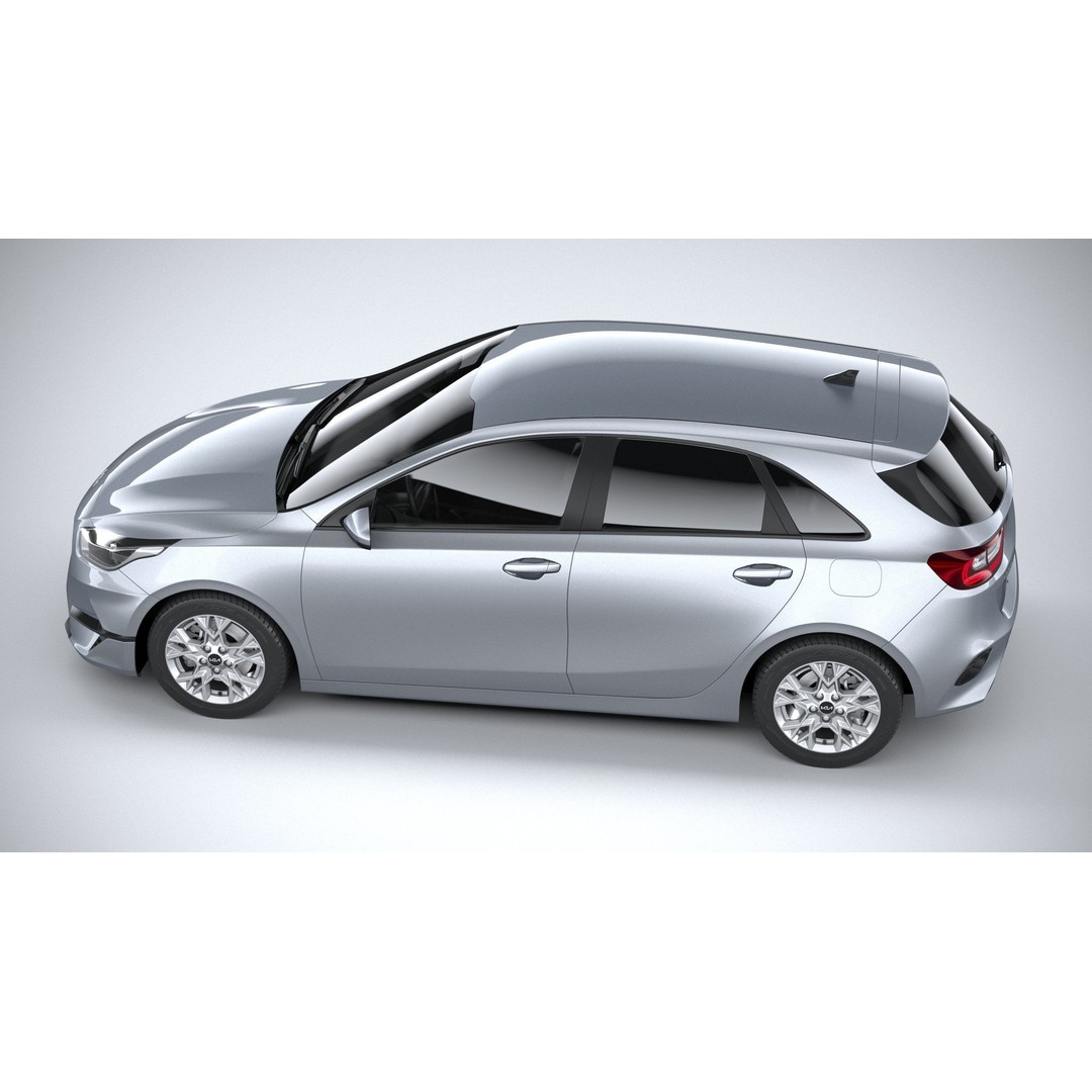 Kia Ceed Basic 2025 3D Model – High Poly Game Asset, FBX, OBJ - View 11