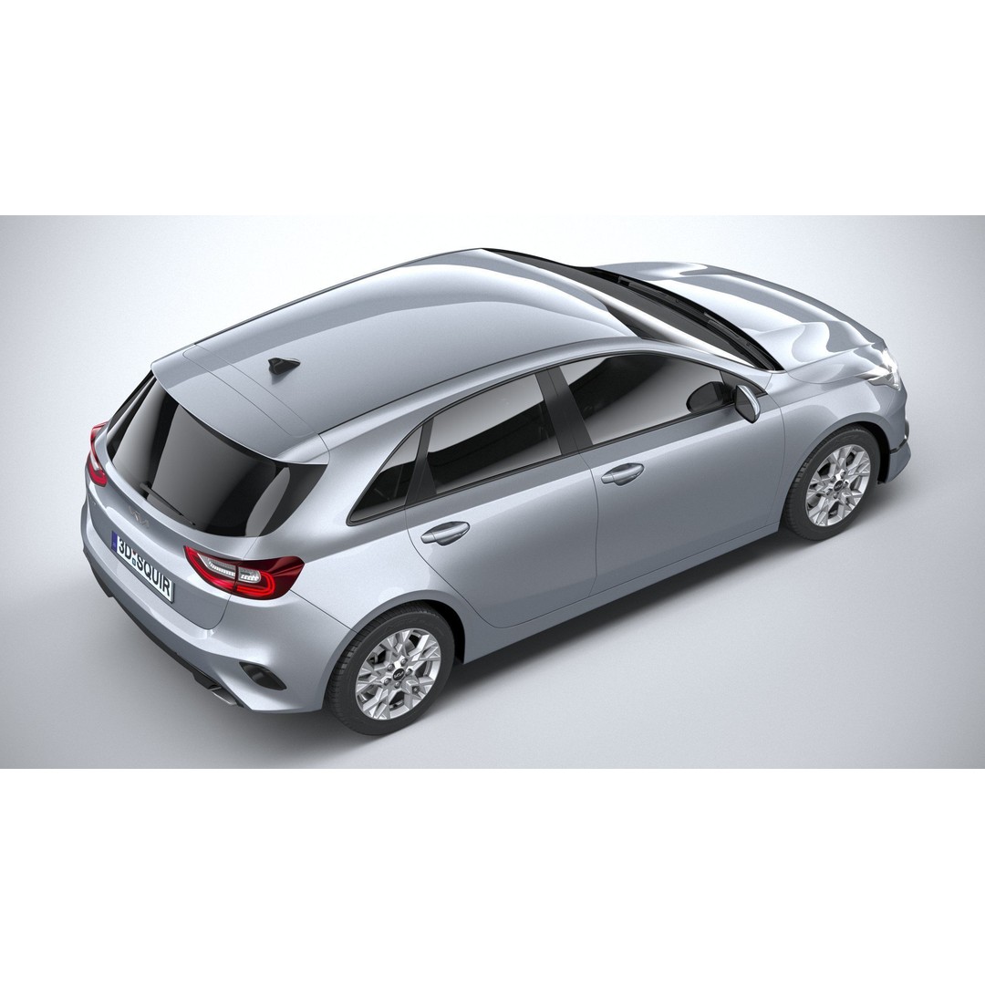 Kia Ceed Basic 2025 3D Model – High Poly Game Asset, FBX, OBJ - View 12