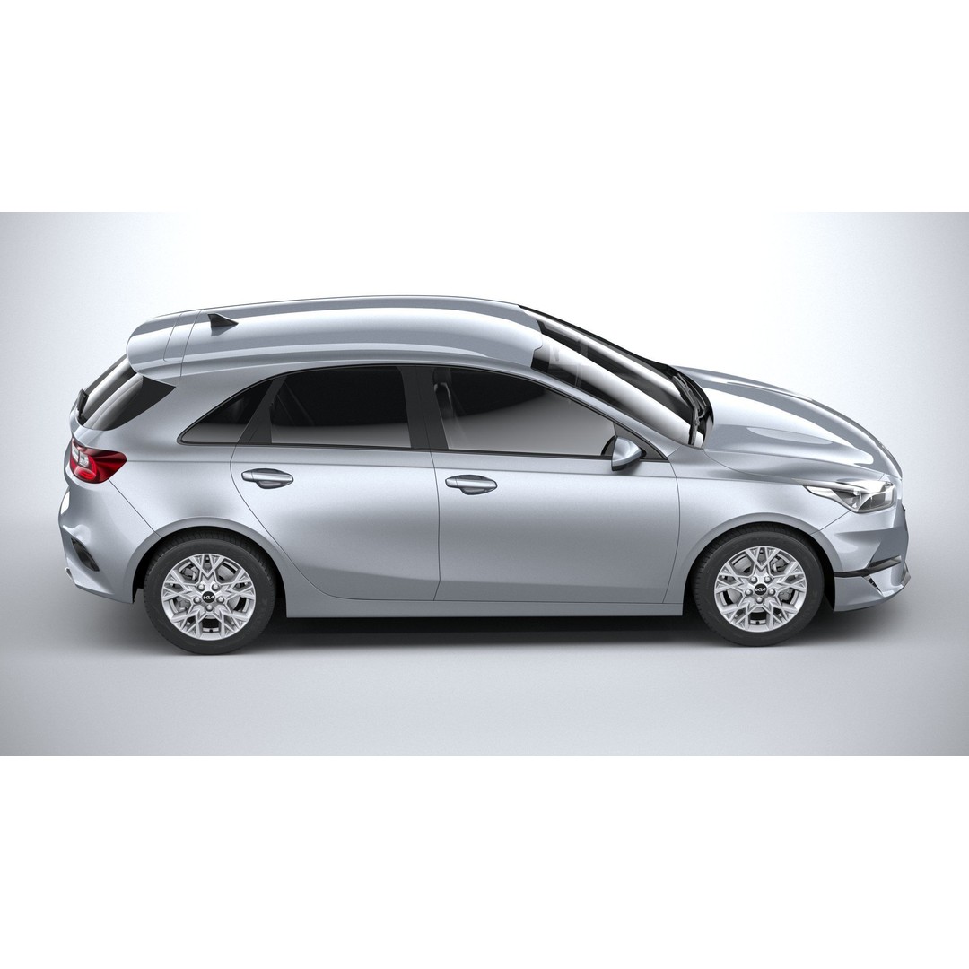 Kia Ceed Basic 2025 3D Model – High Poly Game Asset, FBX, OBJ - View 13