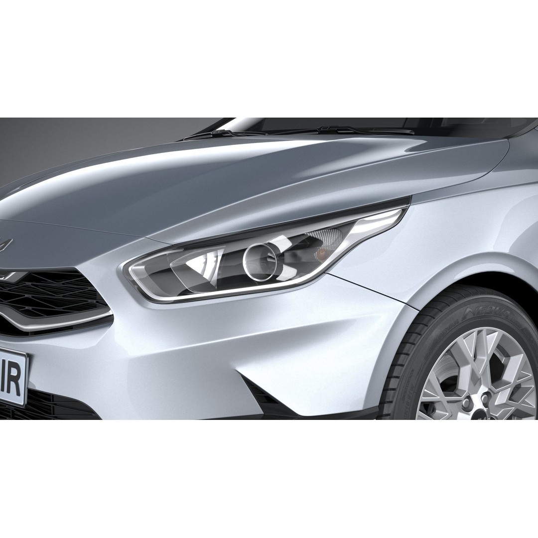 Kia Ceed Basic 2025 3D Model – High Poly Game Asset, FBX, OBJ - View 16
