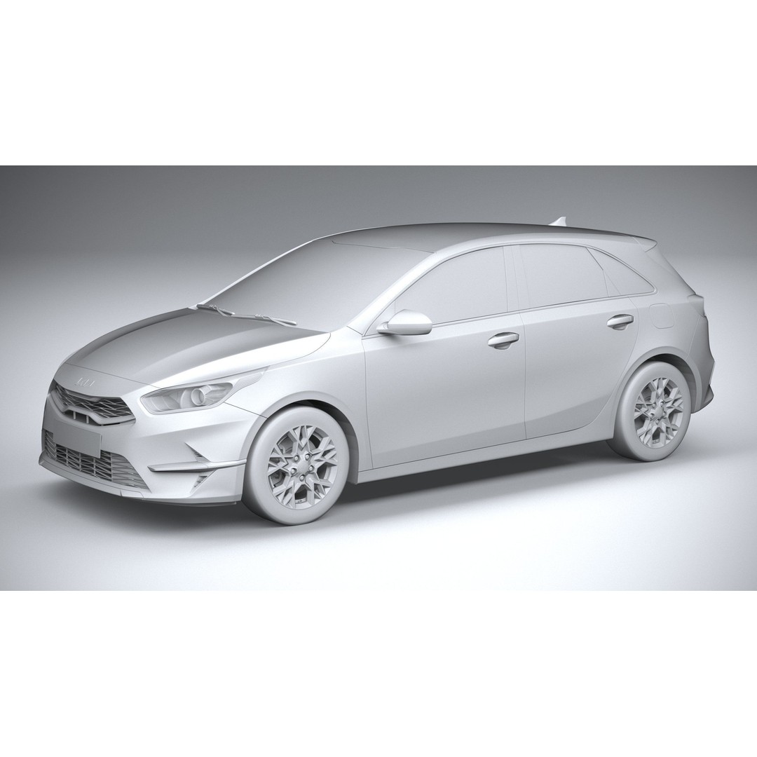 Kia Ceed Basic 2025 3D Model – High Poly Game Asset, FBX, OBJ - View 21