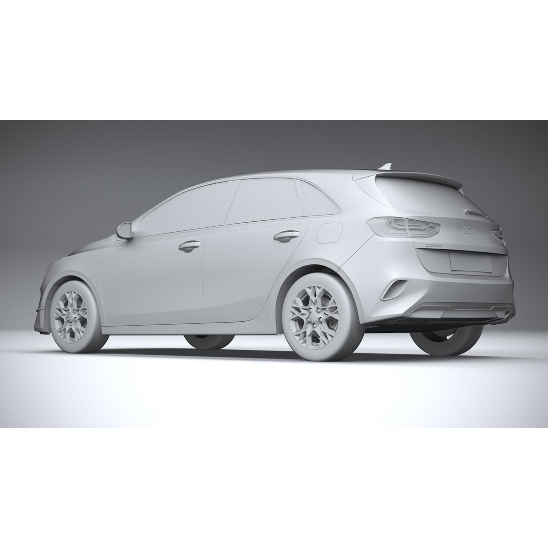 Kia Ceed Basic 2025 3D Model – High Poly Game Asset, FBX, OBJ - View 23