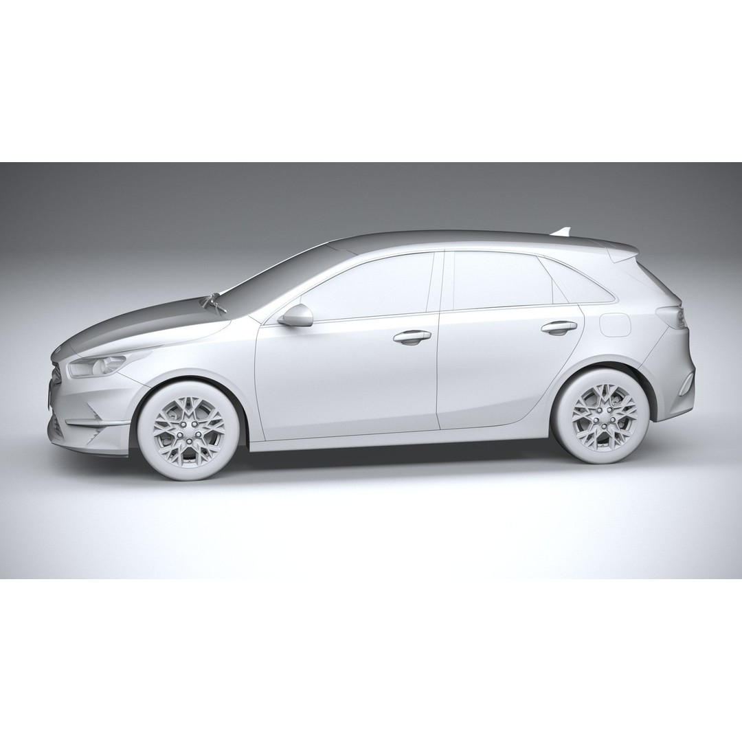 Kia Ceed Basic 2025 3D Model – High Poly Game Asset, FBX, OBJ - View 24