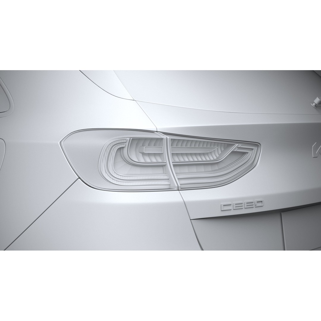 Kia Ceed Basic 2025 3D Model – High Poly Game Asset, FBX, OBJ - View 26