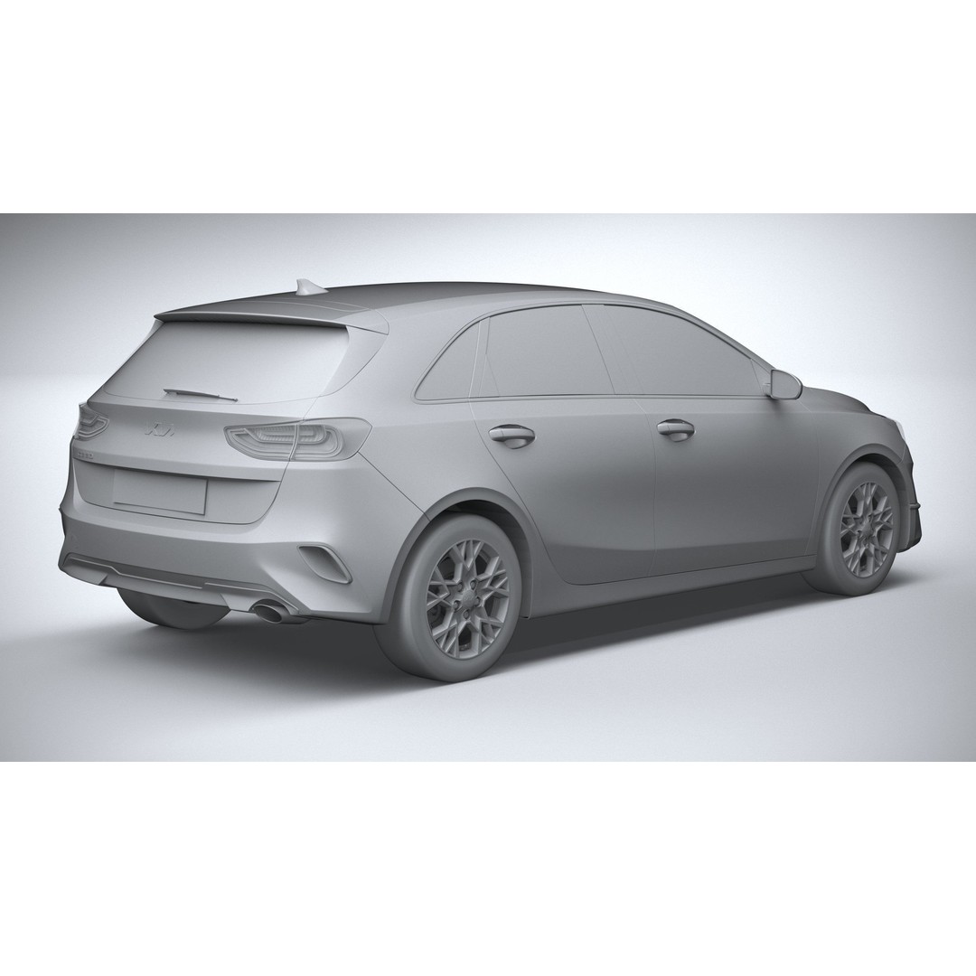 Kia Ceed Basic 2025 3D Model – High Poly Game Asset, FBX, OBJ - View 27