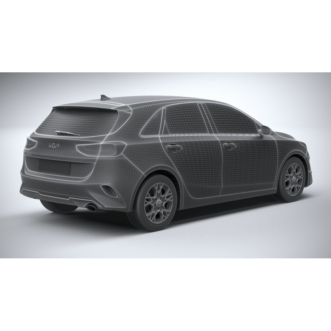 Kia Ceed Basic 2025 3D Model – High Poly Game Asset, FBX, OBJ - View 29
