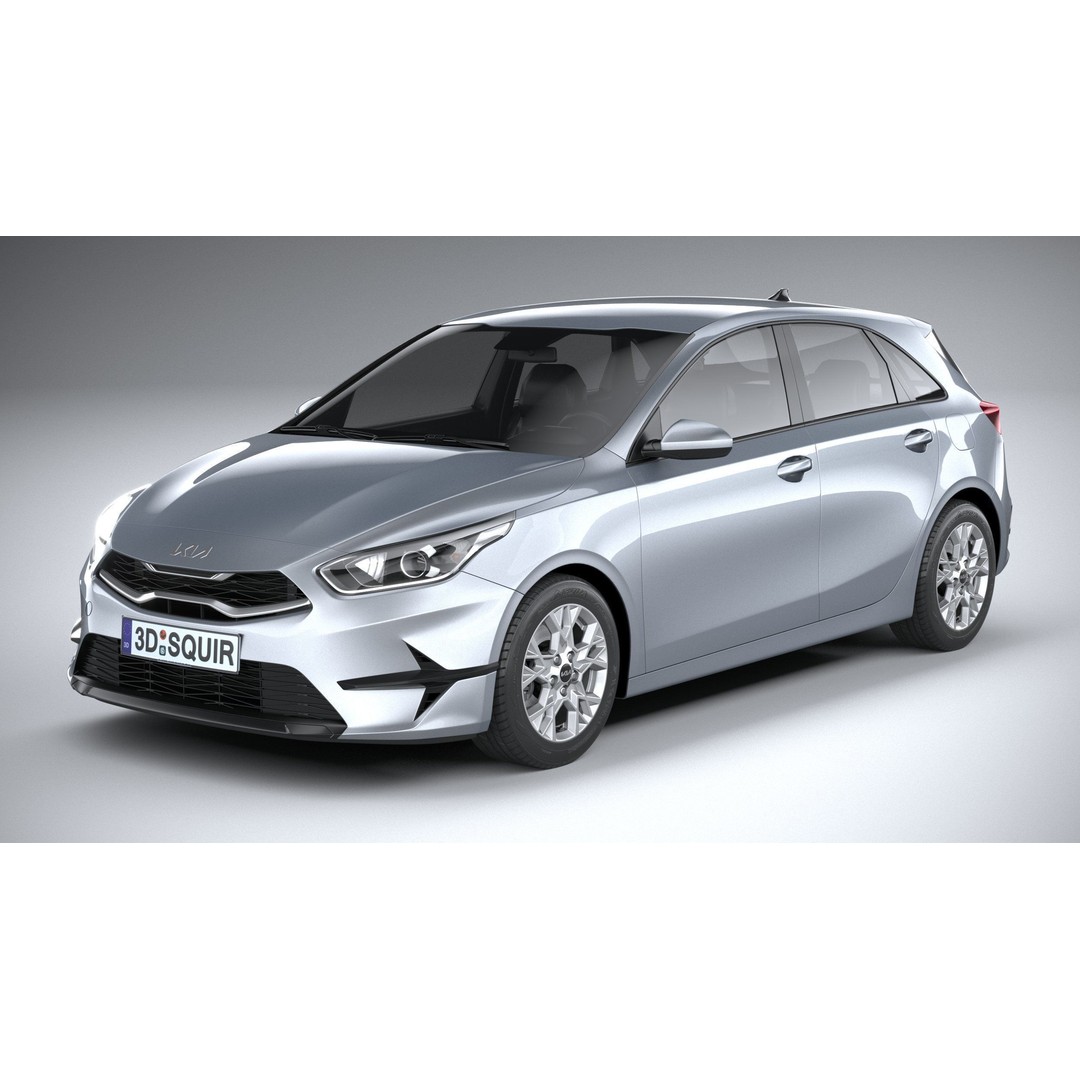 Kia Ceed Basic 2025 3D Model – High Poly Game Asset, FBX, OBJ - View 3