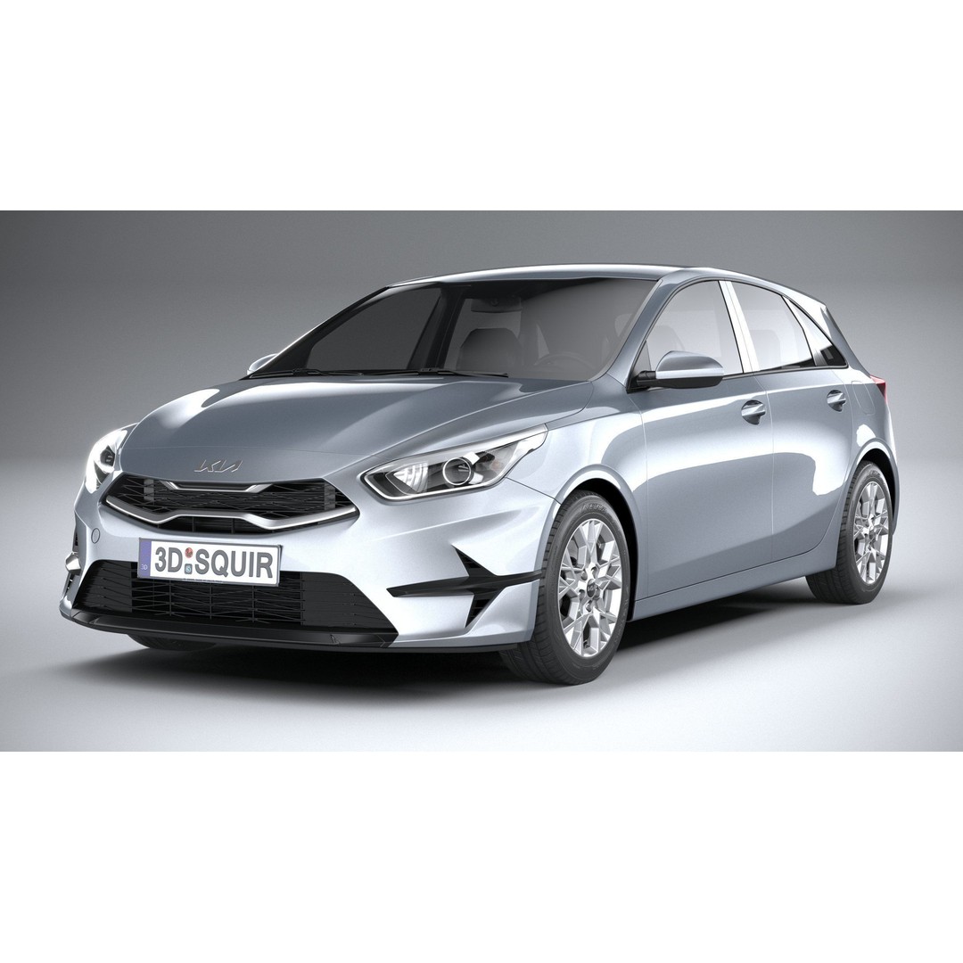 Kia Ceed Basic 2025 3D Model – High Poly Game Asset, FBX, OBJ - View 4