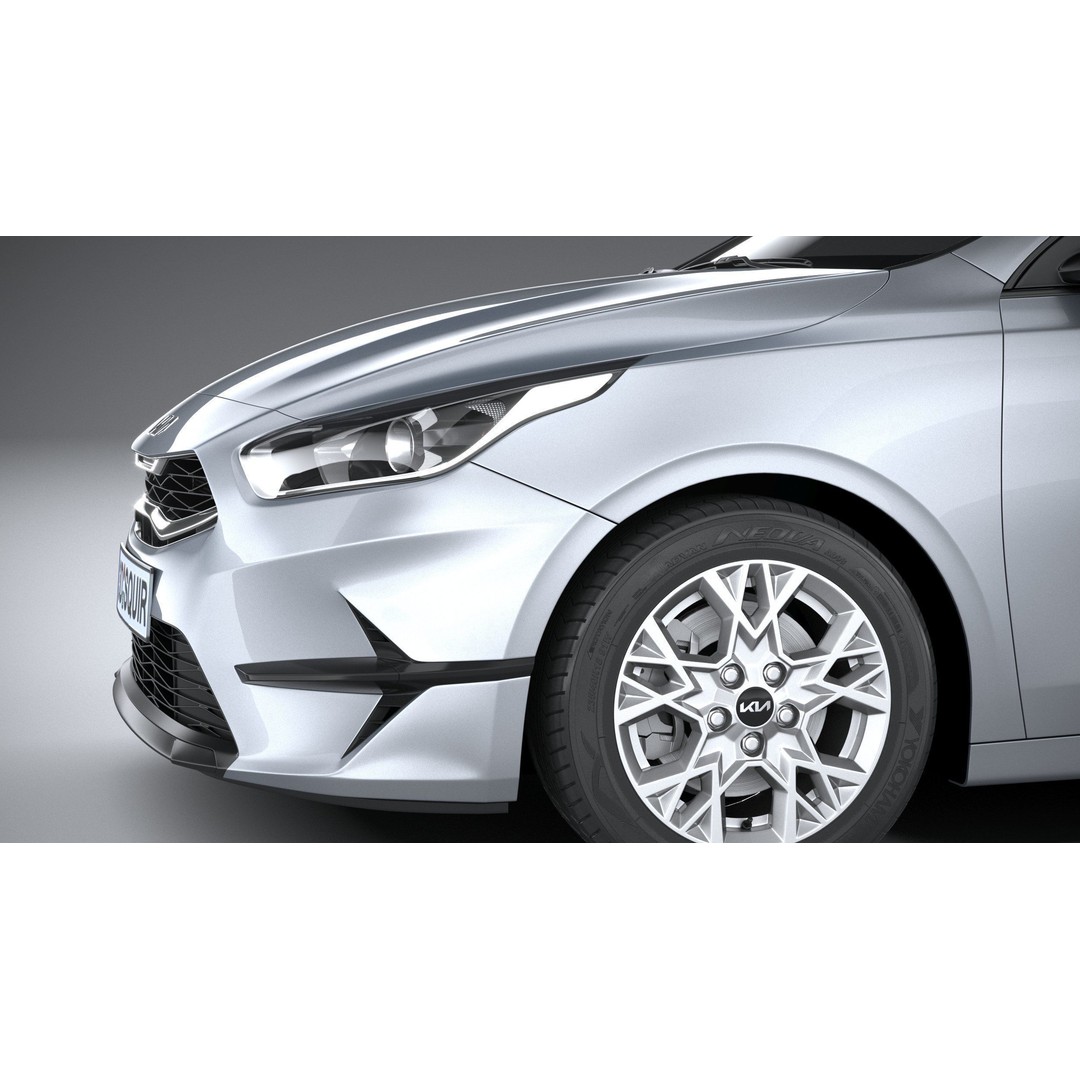 Kia Ceed Basic 2025 3D Model – High Poly Game Asset, FBX, OBJ - View 5