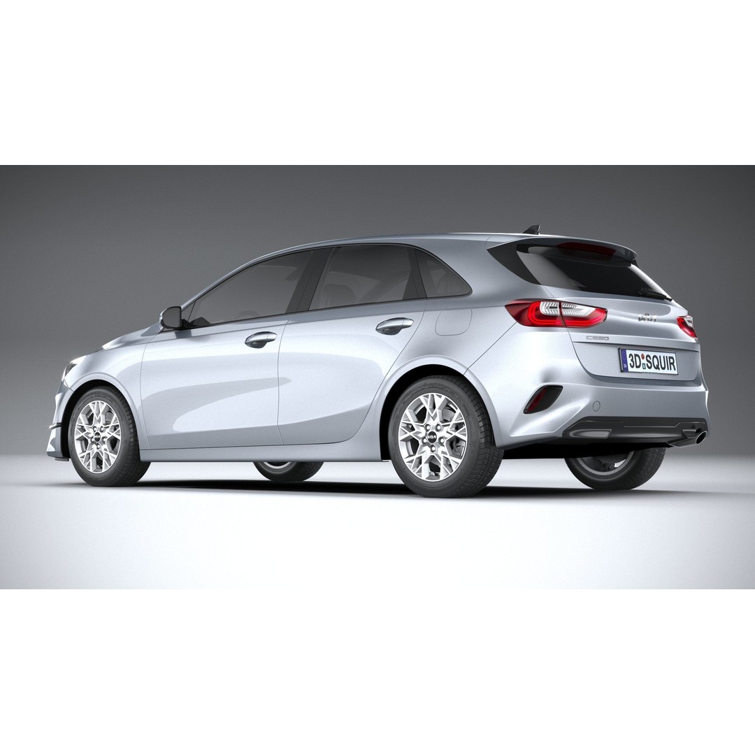 Kia Ceed Basic 2025 3D Model – High Poly Game Asset, FBX, OBJ - View 7