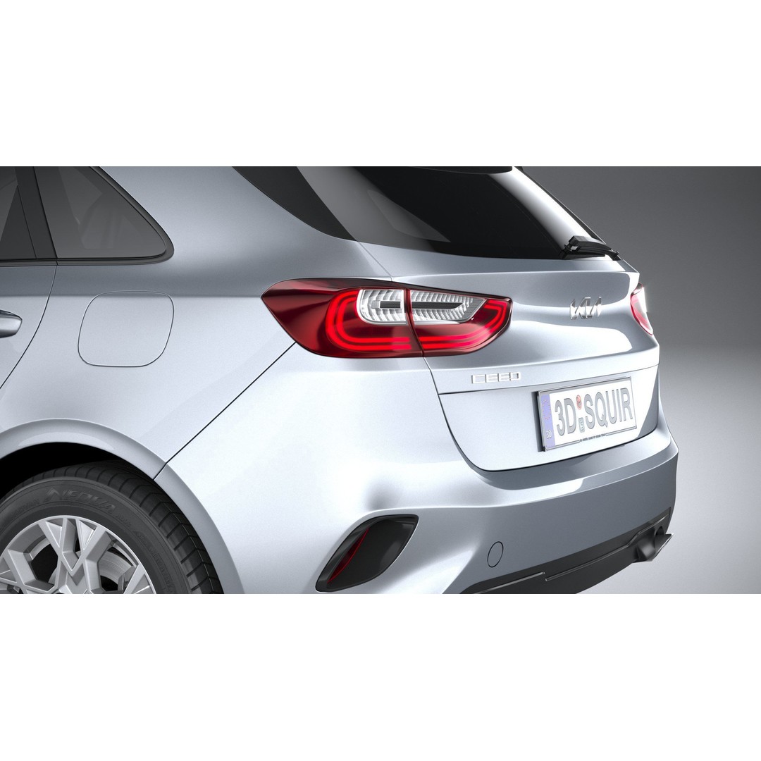 Kia Ceed Basic 2025 3D Model – High Poly Game Asset, FBX, OBJ - View 8