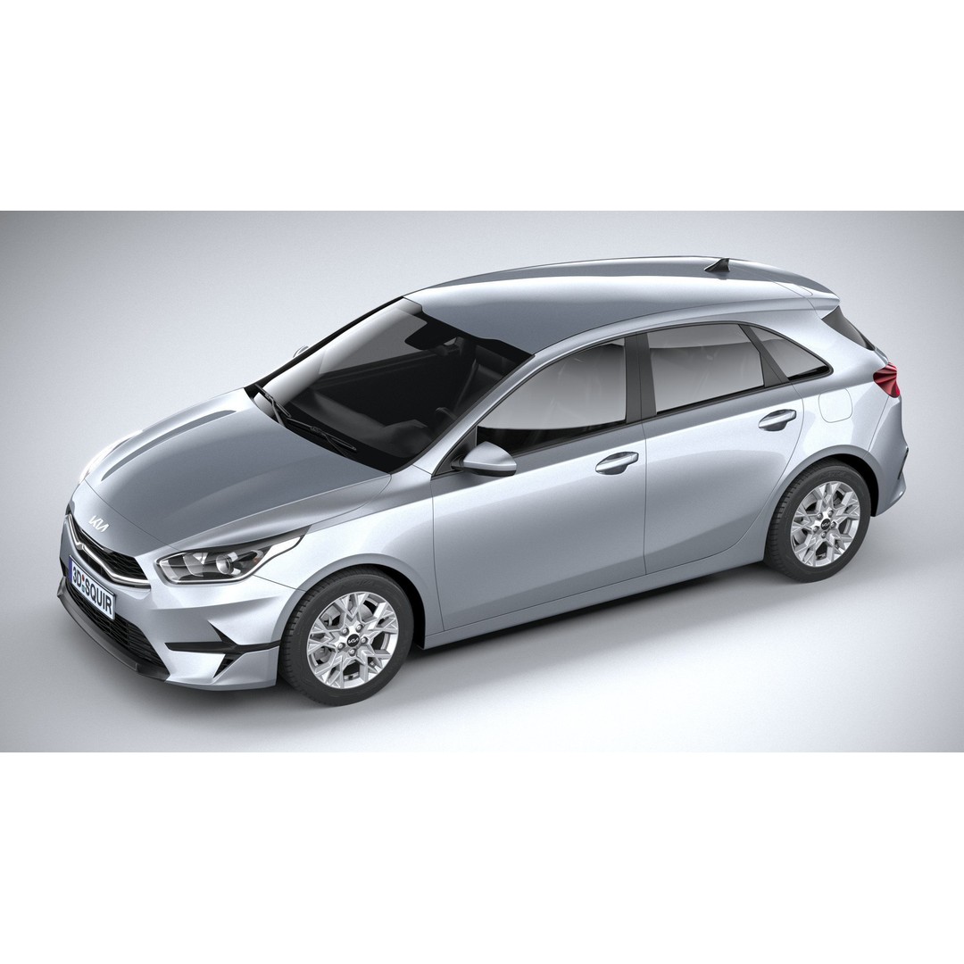 Kia Ceed Basic 2025 3D Model – High Poly Game Asset, FBX, OBJ - View 9