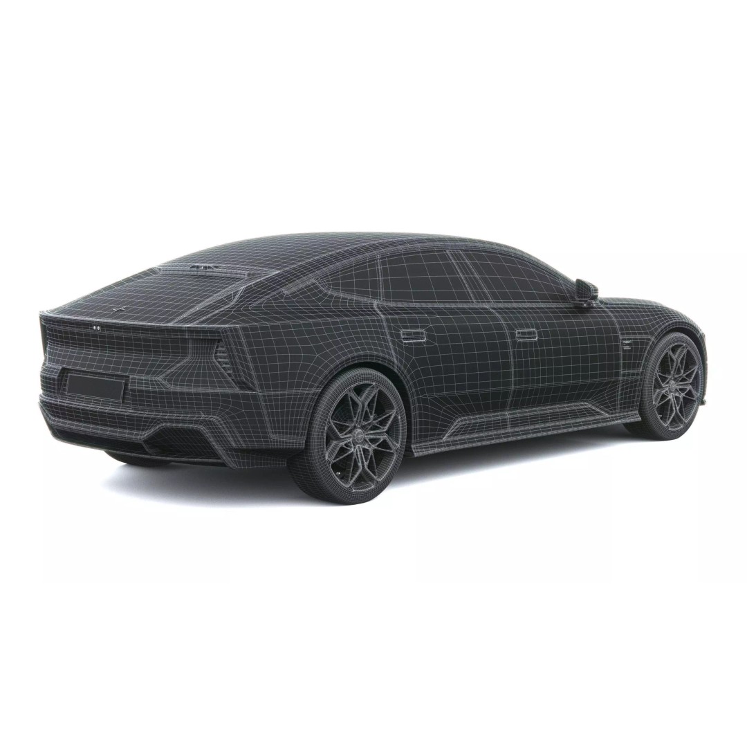 Polestar 5 3D Model – High Poly Luxury Sedan, FBX, PBR Textures