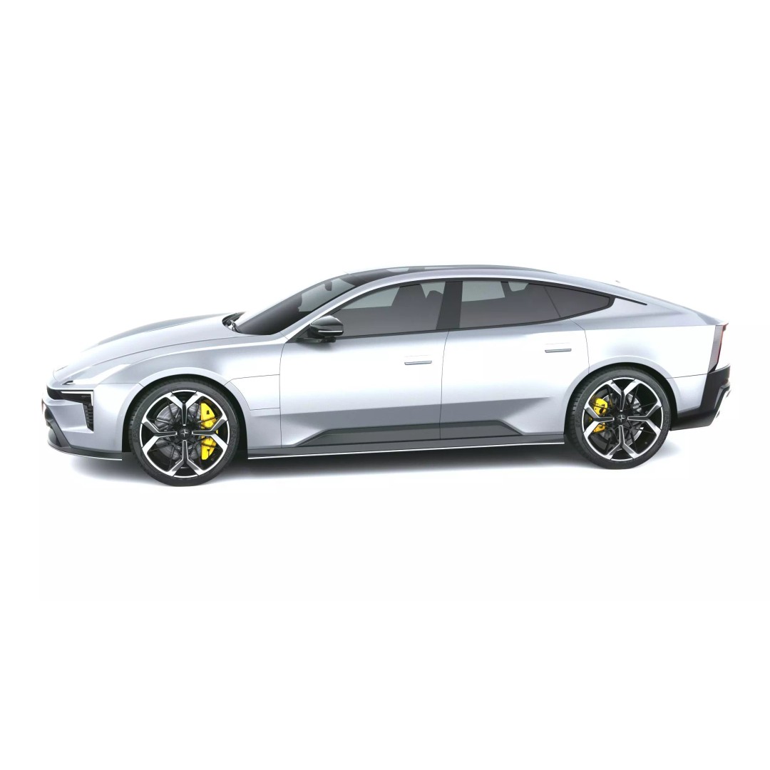 Polestar 5 3D Model – High Poly Luxury Sedan, FBX, PBR Textures - View 10